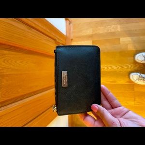 Black wallet on key ring